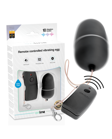 ONLINE HUEVO VIBRADOR CON MANDO CONTROL REMOTO NEGRO ONLINE HUEVO VIBRADOR CON MANDO CONTROL REMOTO NEGRO