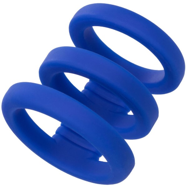 CALEXOTICS ADMIRAL JAULA TRIPLE PARA PENE AZUL