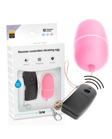 ONLINE HUEVO VIBRADOR CON MANDO CONTROL REMOTO ROSA ONLINE HUEVO VIBRADOR CON MANDO CONTROL REMOTO ROSA