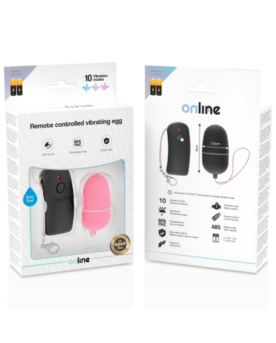 ONLINE HUEVO VIBRADOR CON MANDO CONTROL REMOTO ROSA ONLINE HUEVO VIBRADOR CON MANDO CONTROL REMOTO ROSA