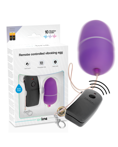ONLINE HUEVO VIBRADOR CON MANDO CONTROL REMOTO LILA ONLINE HUEVO VIBRADOR CON MANDO CONTROL REMOTO LILA