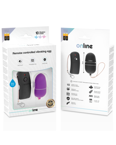 ONLINE HUEVO VIBRADOR CON MANDO CONTROL REMOTO LILA ONLINE HUEVO VIBRADOR CON MANDO CONTROL REMOTO LILA
