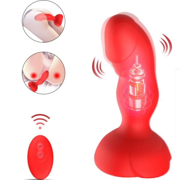 ARMONY EXTREME A BLOOM ROSA VIBRADOR PLUG ANAL CONTROL REMOTO ROJO
