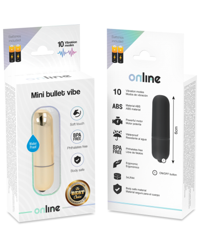ONLINE MINI BALA VIBRADORA DORADA ONLINE MINI BALA VIBRADORA DORADA