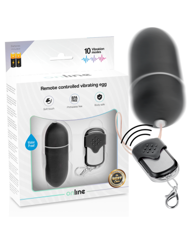 ONLINE HUEVO VIBRADOR CONTROL REMOTO L NEGRO ONLINE HUEVO VIBRADOR CONTROL REMOTO L NEGRO