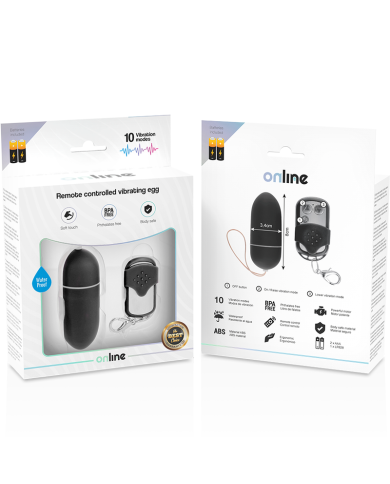ONLINE HUEVO VIBRADOR CONTROL REMOTO L NEGRO ONLINE HUEVO VIBRADOR CONTROL REMOTO L NEGRO