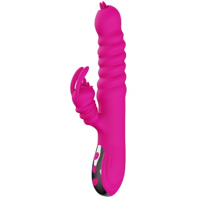 ARMONY VIBRADOR MULTIFUNCION RABBIT DOBLE LENGUA EFECTO CALOR FUCSIA
