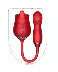 ARMONY DELIGHT FLOWER VIBRADOR BUMPING CON LENGUA ROJO