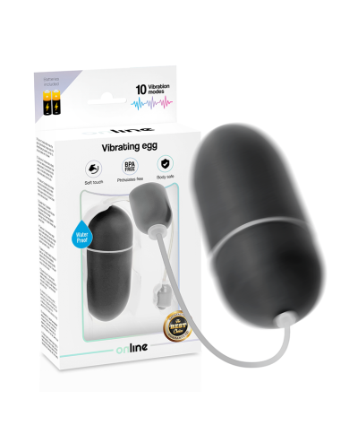 ONLINE HUEVO VIBRADOR WATERPROOF NEGRO ONLINE HUEVO VIBRADOR WATERPROOF NEGRO