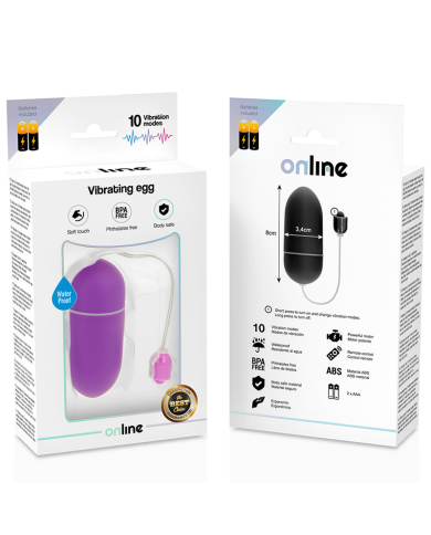 ONLINE HUEVO VIBRADOR WATERPROOF LILA ONLINE HUEVO VIBRADOR WATERPROOF LILA