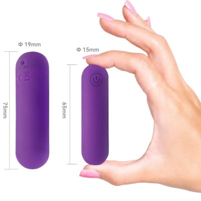 ARMONY SPLASH HAHA BALA VIBRADORA SILICONA 10 VIBRACIONES 75 X 19 CM MORADO