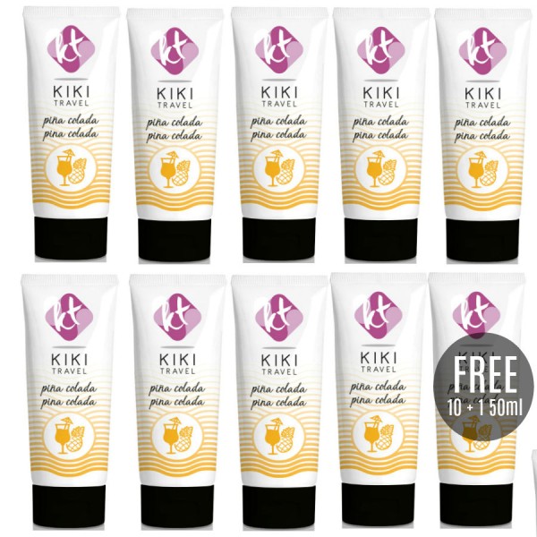 KIKI TRAVEL LUBRICANTE SABOR A PINA COLADA 50 ML 10 1 GRATIS