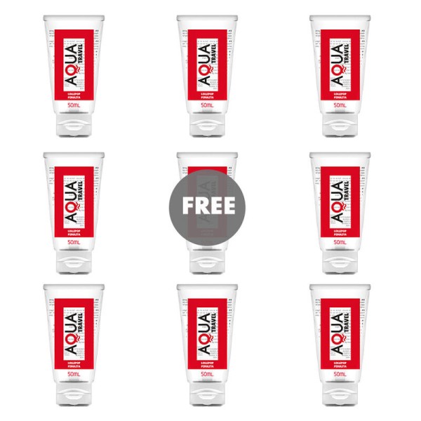 AQUA TRAVEL LUBRICANTE BASE AGUA SABOR PIRULETA 50 ML 81 GRATIS