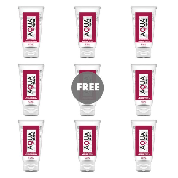 AQUA TRAVEL LUBRICANTE BASE AGUA SABOR FRAMBUESA SALVAJE 50 ML 81 GRATIS