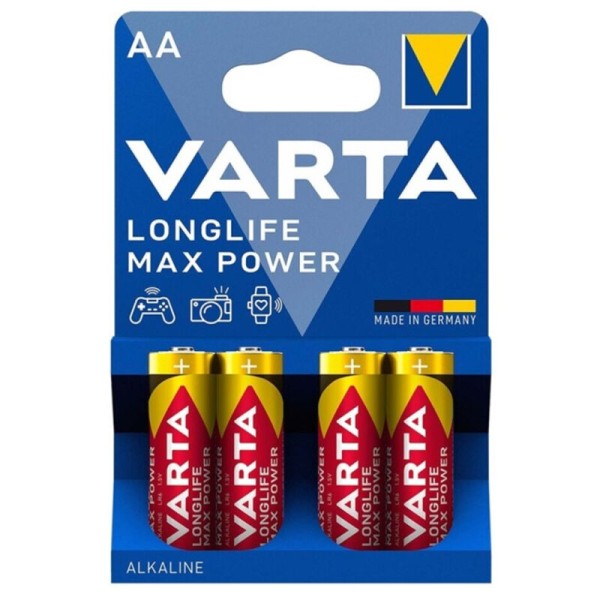 VARTA MAX POWER PILA ALCALINA AA LR6 BLISTER4