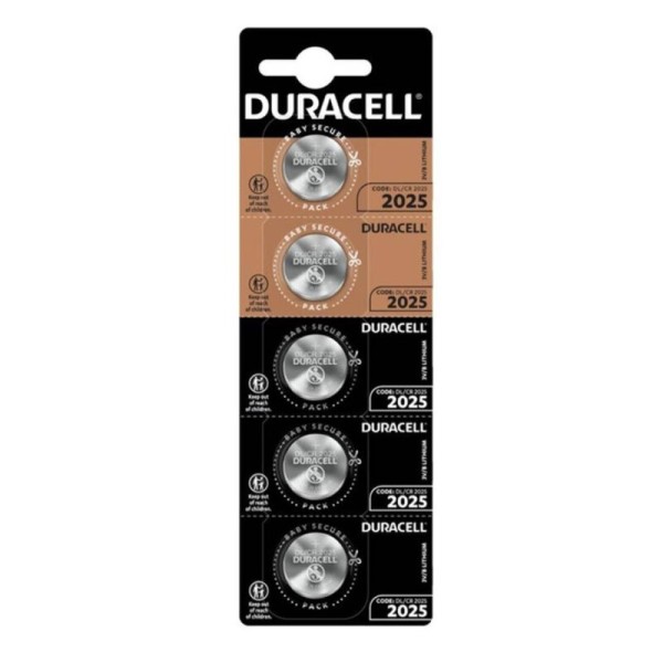 DURACELL PILA BOTON LITIO CR2025 3V BLISTER5