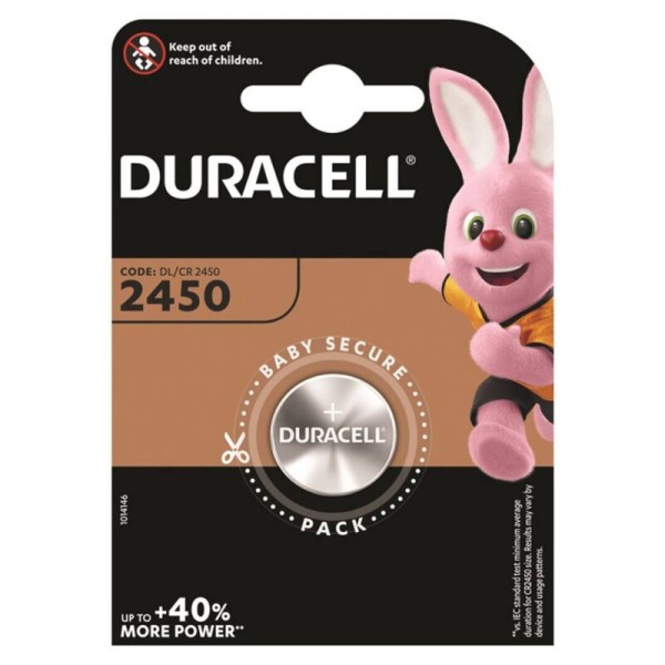 DURACELL PILA BOTON LITIO CR2450 3V BLISTER1