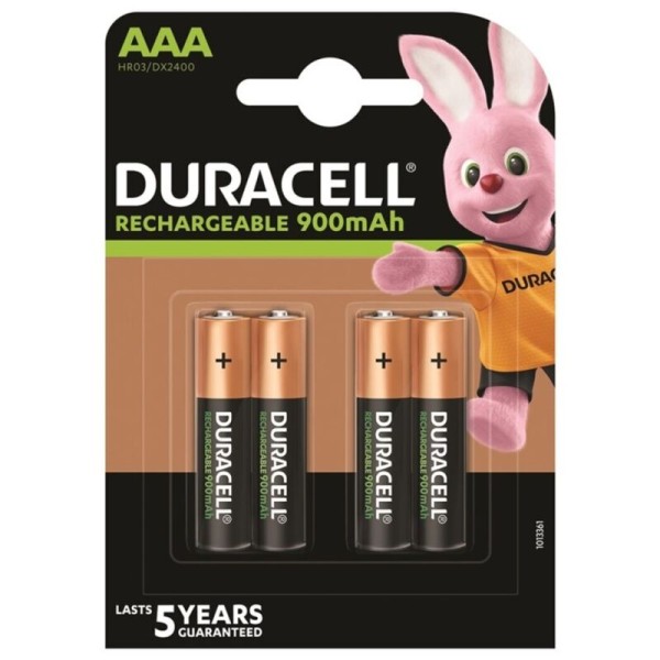 DURACELL PILA RECARGABLE HR03 AAA 900mAh BLISTER4