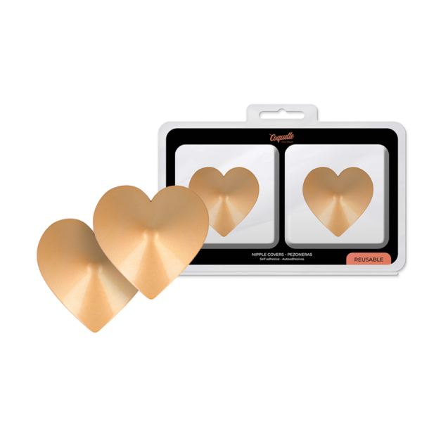COQUETTE CHIC DESIRE CUBRE PEZONES METAL CORAZONES DORADOS