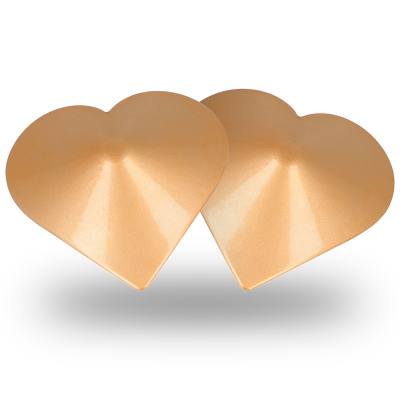 COQUETTE CHIC DESIRE CUBRE PEZONES METAL CORAZONES DORADOS