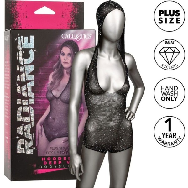 CALEXOTICS RADIANCE BODY CON CAPUCHA Y ESCOTE EN V PRONUNCIADO TALLA GRANDE