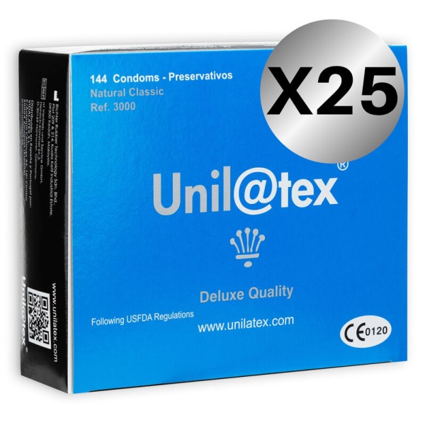UNILATEX PRESERVATIVOS NATURALES 144 UDS X 25 UDS
