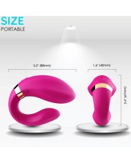 ARMONY CRESCENT VIBRADOR PAREJA CONTROL REMOTO FUCSIA