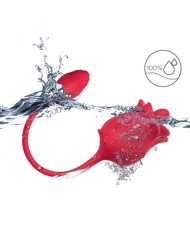 ARMONY ROSA 2 EN 1 ESTIMULADOR SUCCIONADOR VIBRADOR 10 MODOS CON COLA ROJO