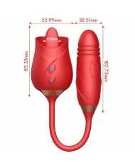 ARMONY DELIGHT FLOWER VIBRADOR THRUSTING CON LENGUA ROJO