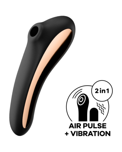 SATISFYER DUAL KISS ESTIMULADOR CLITORIS NEGRO SATISFYER DUAL KISS ESTIMULADOR CLITORIS NEGRO