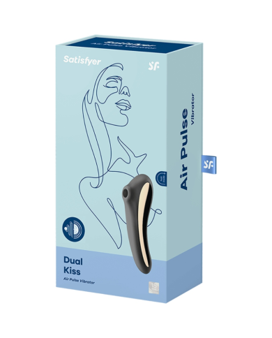 SATISFYER DUAL KISS ESTIMULADOR CLITORIS NEGRO SATISFYER DUAL KISS ESTIMULADOR CLITORIS NEGRO