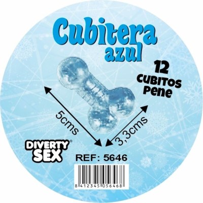 DIABLO PICANTE CUBITERA 12 PENES SILICONA DURA PARA COLGAR AZUL