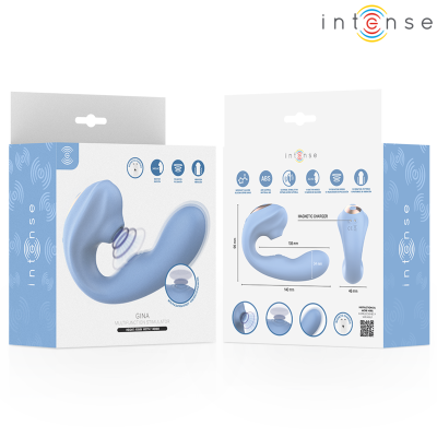 INTENSE GINA ESTIMULADOR DE CLITORIS MULTIFUNCION AZUL
