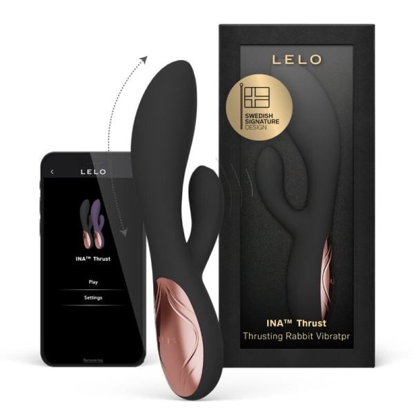 LELO INA THRUST VIBRADOR RABBIT CON EMPUJE NEGRO