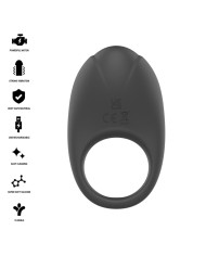 INTENSE MERLOTTE ANILLO VIBRADOR CON ESTIMULACION DE CLITORIS NEGRO