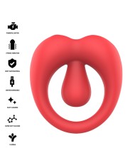 INTENSE RUSSELL ANILLO VIBRADOR CON ESTIMULACION DE CLITORIS ROJO