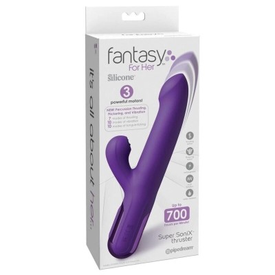 FANTASY FOR HER VIBRADOR RABBIT SUPER SONIX THRUSTER MORADO