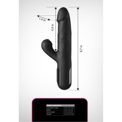FETISH FANTASY SERIES VIBRADOR RABBIT SONIX SILICONE THRUSTER NEGRO
