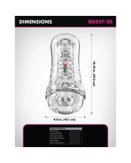 PDX ELITE MASTURBADOR TRANSPARENTE VIEWTUBE PLUS SEE THRU EZ GRIP 21 CM