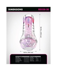 PDX ELITE MASTURBADOR TRANSPARENTE VIEWTUBE XXL LED STROKER 273 CM