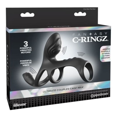 FANTASY C RINGZ ANILLO VIBRADOR PARA PAREJAS ULTIMATE COUPLES CAGE MAX 195 CM