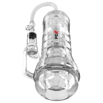 PDX ELITE MASTURBADOR TRANSPARENTE VIEWTUBE VAC XXL CON BOMBA DE SUCCION 273 CM