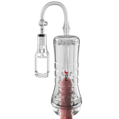 PDX ELITE MASTURBADOR TRANSPARENTE VIEWTUBE VAC XXL CON BOMBA DE SUCCION 273 CM