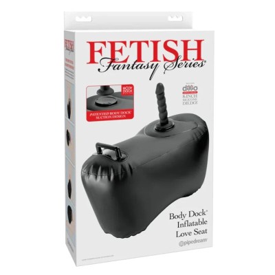 FETISH FANTASY SERIES SILLON HINCHABLE BODY DOCK CON DILDO 692 CM NEGRO
