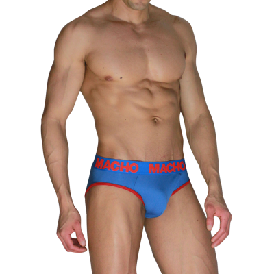 MACHO MCH005 SLIP CLASICO AZULON ROJO S