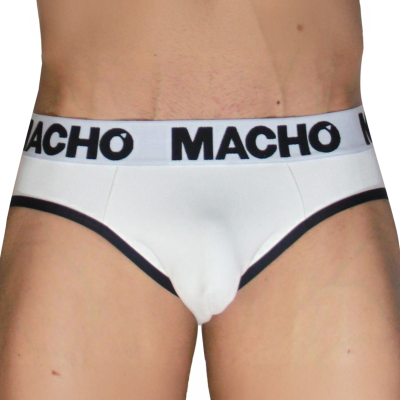 MACHO MCH006 SLIP CLASICO BLANCO NEGRO S