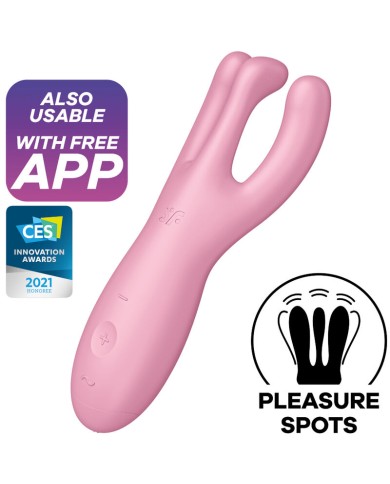SATISFYER THREESOME 4 VIBRADOR APP ROSA SATISFYER THREESOME 4 VIBRADOR APP ROSA