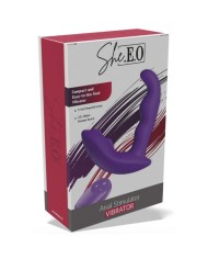 SHEEO ESTIMULADOR ANAL VIBRADOR ROTATIVO CON CONTROL REMOTO MORADO