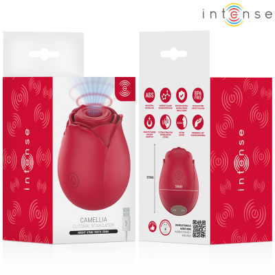 INTENSE CAMELLIA ROSA SUCCIONADOR DE CLITORIS POR ONDAS BURDEOS