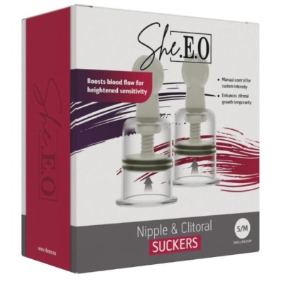 SHEEO SUCCIONADORES PARA PEZONES Y CLITORIS S M